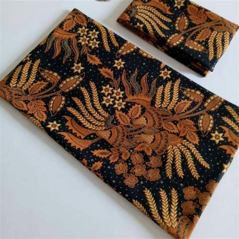 Kain Batik Pekalongan Sogan Motif Manggar Coklat Asli | Shopee Indonesia