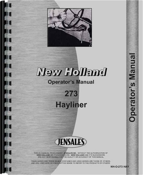 New Holland 273 Baler Operators Manual