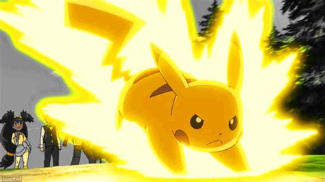 Pikachu Running With Thunderbolt GIF | GIFDB.com