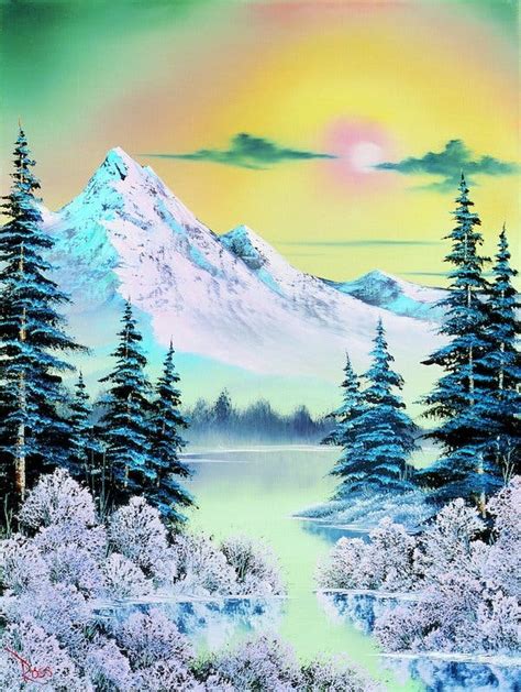 Bob Ross Winter Paintings