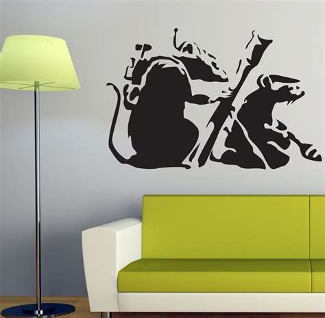 BANKSY RATS WALL STICKER ART DECALS BA15 | eBay | Rat wall, Banksy rat, Banksy wall stickers