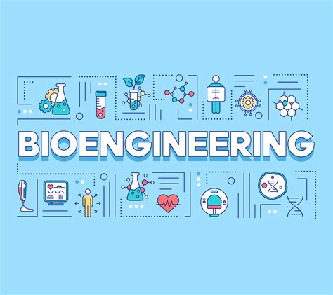 Bioengineering word concepts banner. Biotechnology. Molecular biology, biomedical engineering ...