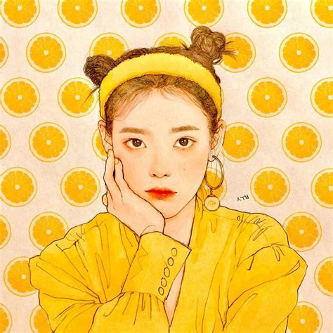 IU Fanart #BBIBBI | イラストアート, 水彩, スケッチ