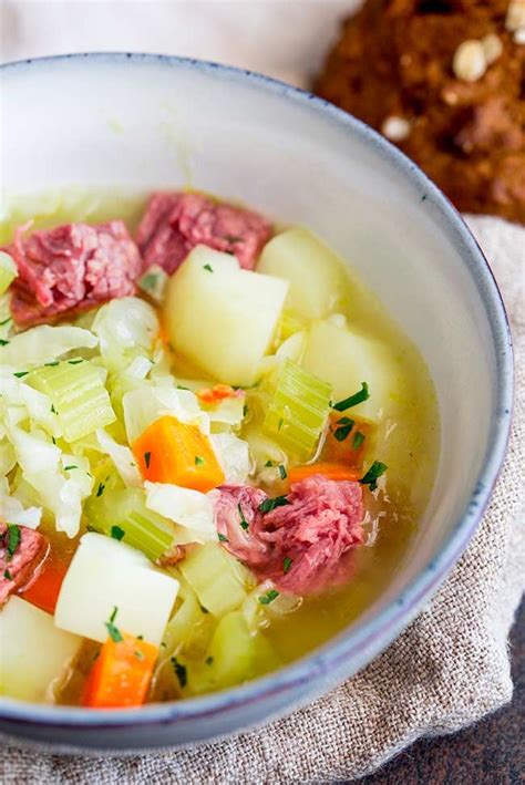 This Easy Corned Beef and Cabbage soup makes the perfect St Patrick's day dinner. Corned beef ...