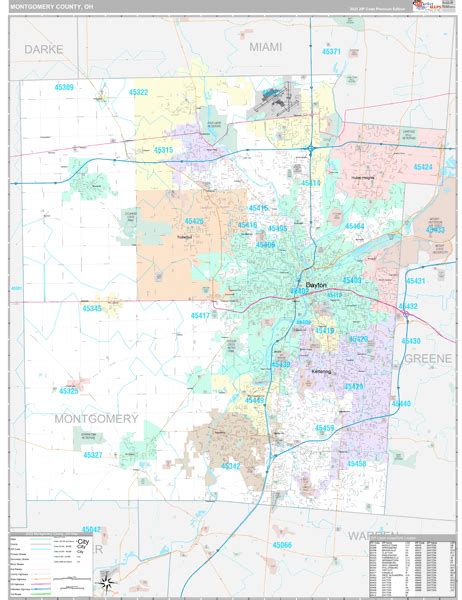 Montgomery County Ohio Zip Code Map