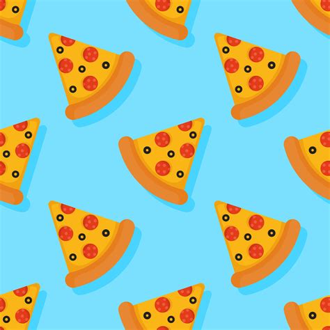 Pizza seamless pattern on blue background 692061 Vector Art at Vecteezy