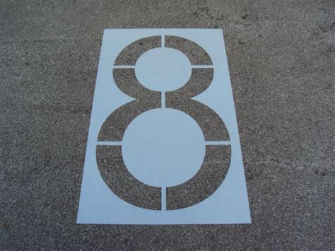 Parking Lot Number Stencils By American Striping Columbus Ohio