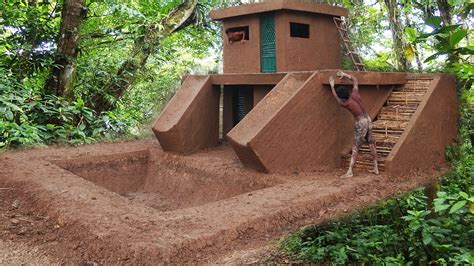 Building A Modern Mud House Construction Tile Roof By Traditional Tools ...