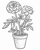 Marigold Coloring Pages sketch template