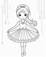 Cute Ballerina Coloring Pages For Kids sketch template