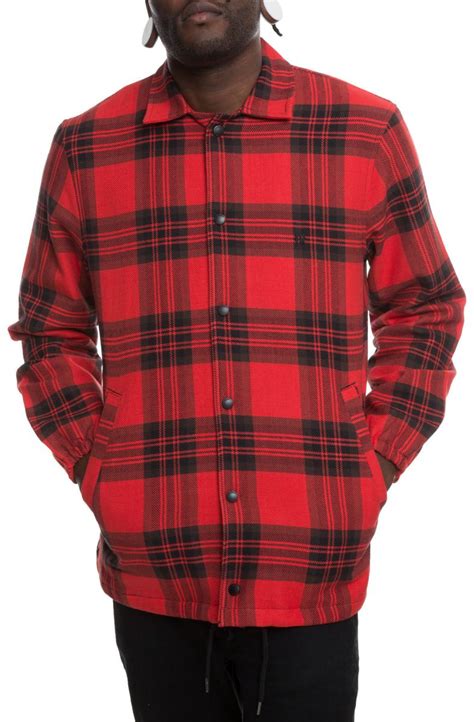 10 DEEP The Flannel Coach's Jacket in Red 183TD0202-RED - Karmaloop