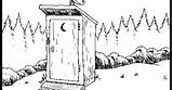 Outhouse Template Coloring Pages Sketch Page sketch template