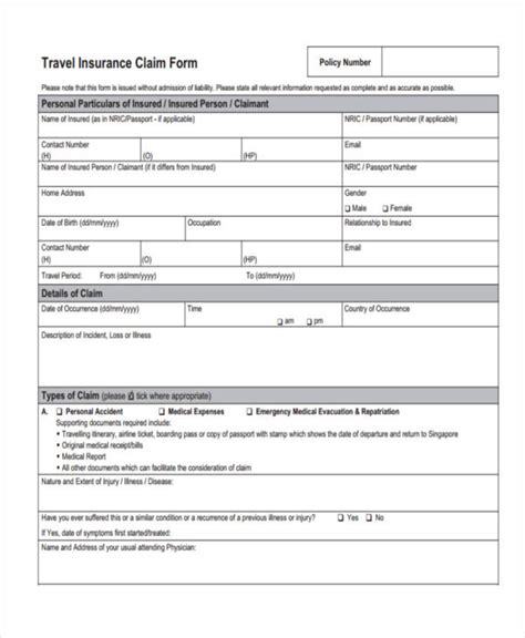 Metlife Accidental Insurance Claim Form – Financial Report