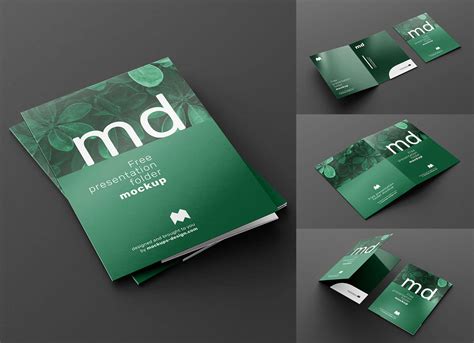 Free Corporate Presentation Folder Mockup PSD Set - Good Mockups