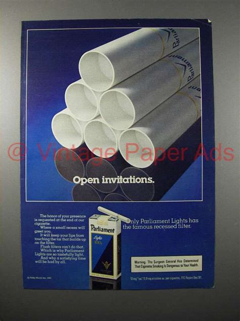 1982 Parliament Cigarette Ad - Open Invitations-AU0044