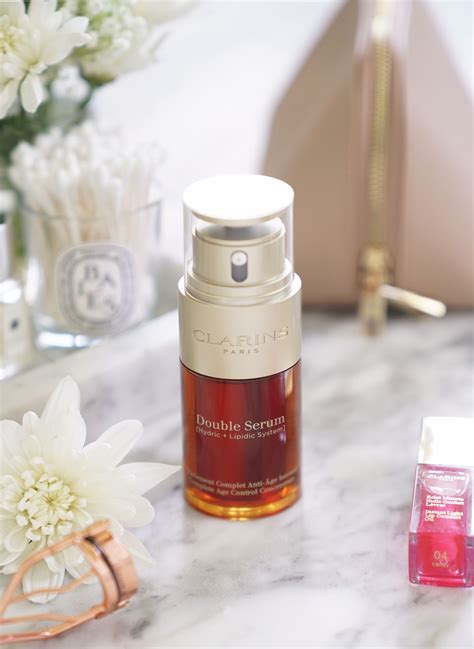 Clarins' power-packed Double Serum combines two anti-aging serums in one to boost skin's ...