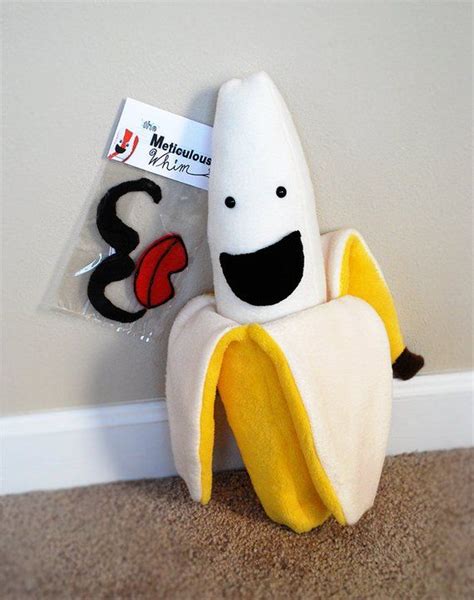 Banana Plush with Removable Peel & Accessories - Banana Plushie ...