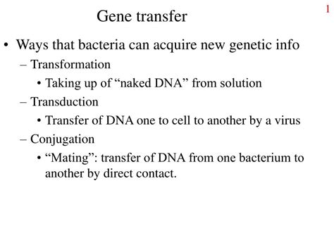 PPT - Gene transfer PowerPoint Presentation, free download - ID:2884307