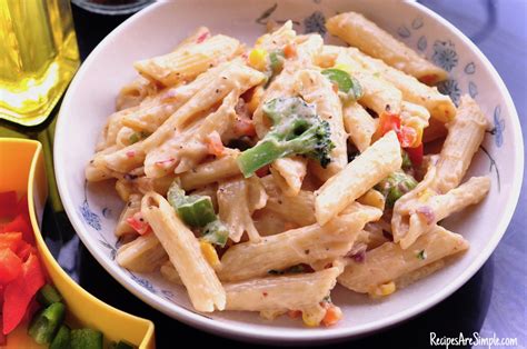 White Sauce Pasta | Creamy Penne Pasta with Vegetables