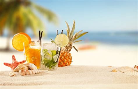 Summer Beach, beach, sand, drinks, summer, cocktails, shells, tropical ...