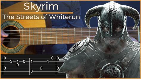 Skyrim - The Streets of Whiterun (Simple Guitar Tab) - YouTube