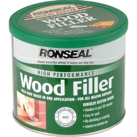 Ronseal High Performance Wood Filler White 550g | Toolstation