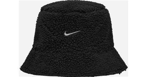 Nike Synthetic Reversible Sherpa Bucket Hat Black for Men | Lyst UK