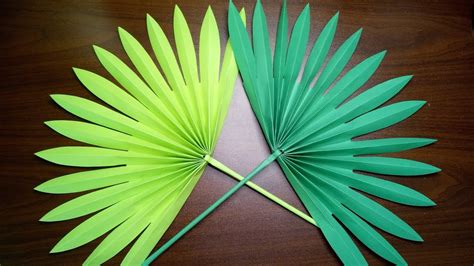 DIY PALM LEAVES EASY PAPER LEAVES CRAFTING VIDEO - YouTube