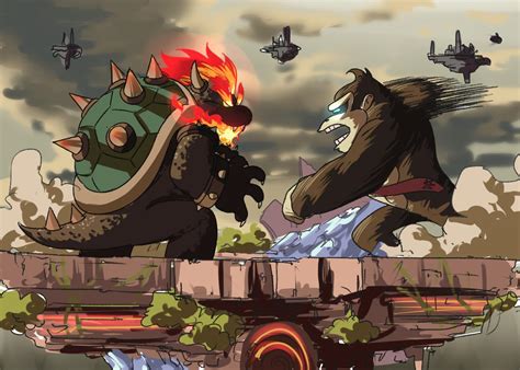 Godzilla (Bowser) vs Kong (Donkey Kong) by “@TinaFate1” : r/GODZILLA