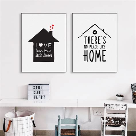 Nordic Minimalist Typography Love Quotes Art Print Poster Nursery Wall Picture Canvas Painting ...