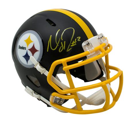 Mason Rudolph Signed Steelers Matte Black Speed Mini Helmet (JSA COA ...