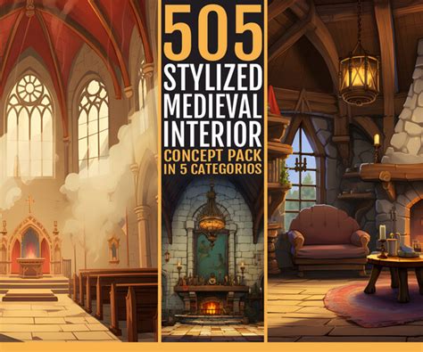 ArtStation - 505 Stylized Medieval Interior | Artworks