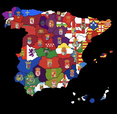 Flagmap of Spain (not OC) : r/MapPorn