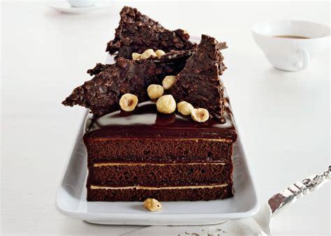 Chocolate Hazelnut Cake with Praline Chocolate Crunch Recipe | Bon Appétit