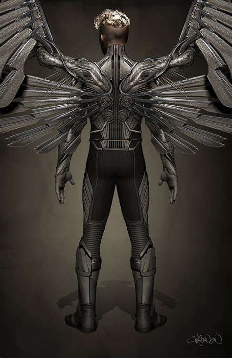 Conceptual Artwork of Ben Hardy as Angel in the Upcoming Marvel Superhero Film 'X-Men: Apocalypse'