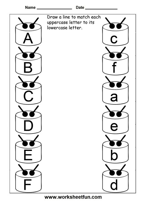 Match Uppercase And Lowercase Letters – 11 Worksheets / FREE Printable Worksheets – Worksheetfun