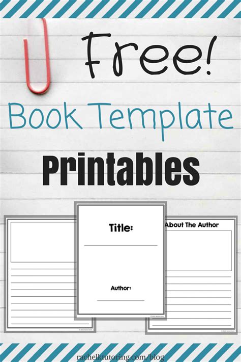 Free Book Template Printables | Book writing template, Writing ...