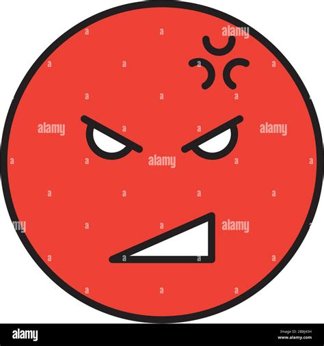 Angry face emoji vector icon symbol isolated on white background Stock Vector Image & Art - Alamy