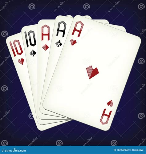 Full House - Playing Cards Vector Illustration Stock Vector ...