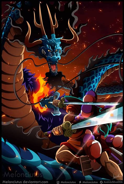 One Piece - Kozuki Oden vs Kaido by Melonciutus on DeviantArt | วอลล์เป ...