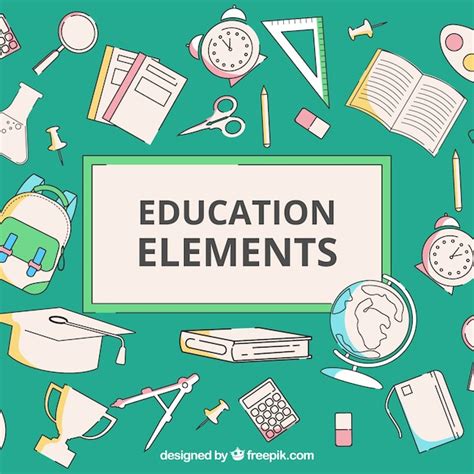 Free Vector | Hand drawn education elements background