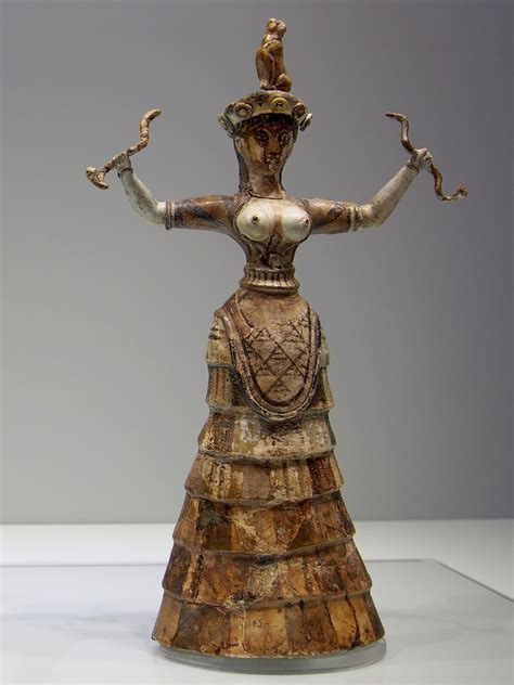 Minoan Snake Goddess or Priestess, Aegean Civilizations