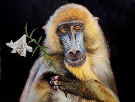 Mandrill Annunciation | Artists for Conservation