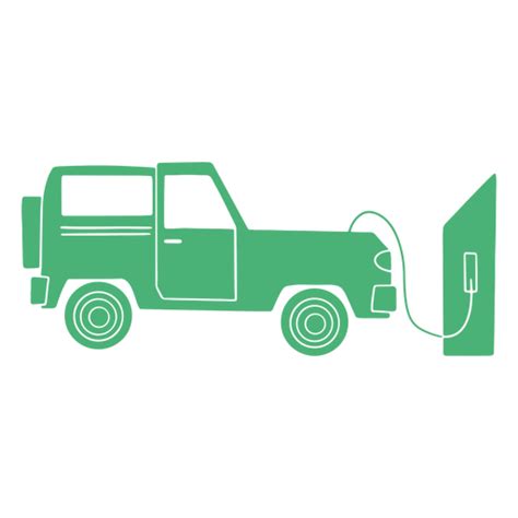 Green Car Is Plugged Into An Electric Outlet PNG & SVG Design For T-Shirts