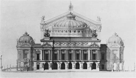 Palais Garnier elevation of the principal facade - Steinhauser 1969 ...