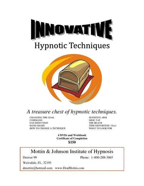 Innovative Hypnotic Techniques - Mottin & Johnson Institute of Hypnosis