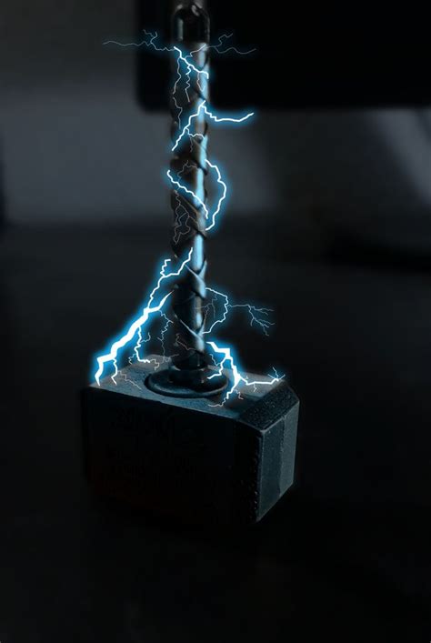 Thors Hammer With Blue Lightning | Blue lightning, Mjolnir tattoo ...