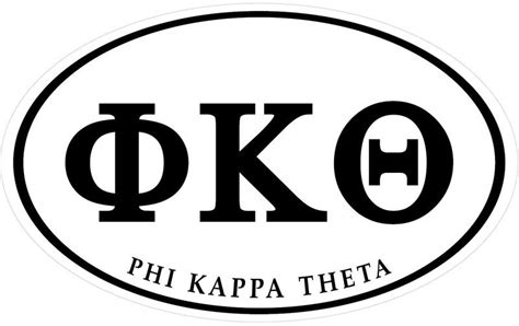 Phi Kappa Theta Euro Decal Oval Sticker SALE $4.95. - Greek Gear®