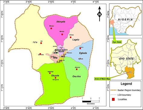 Map of Ibadan showing major communities | Download Scientific Diagram