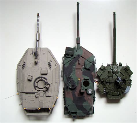 Merkava Mk IV, Leopard 2A5 and T-90A turrets (same scale) : r/TankPorn